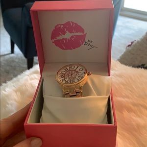 Betsey Johnson rose gold watch